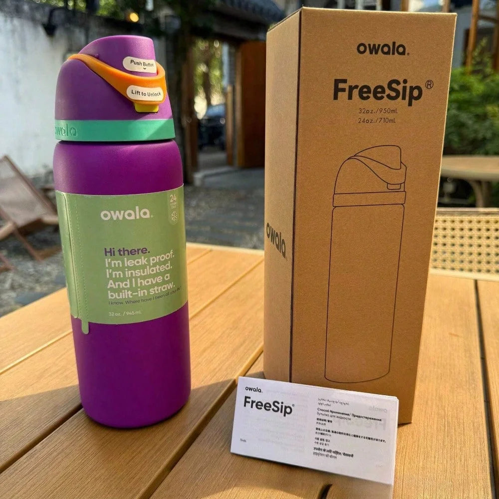Owala Insulated Stainless Steel Water Bottle with Straw, Sports Water Bottle, Great for Travel 32 Oz,