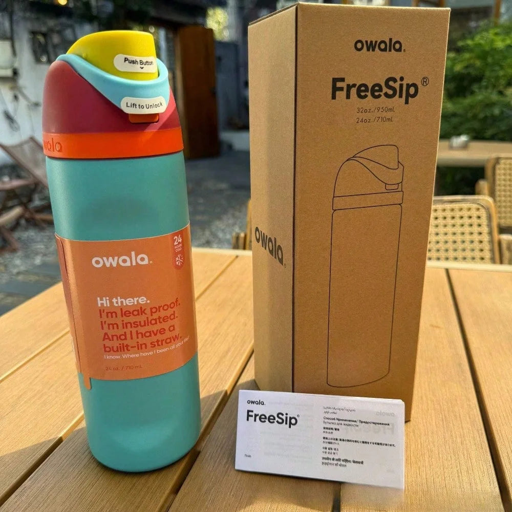 Owala Insulated Stainless Steel Water Bottle with Straw, Sports Water Bottle, Great for Travel 32 Oz,