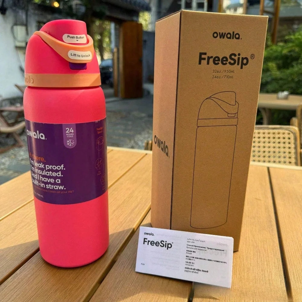 Owala Insulated Stainless Steel Water Bottle with Straw, Sports Water Bottle, Great for Travel 32 Oz,