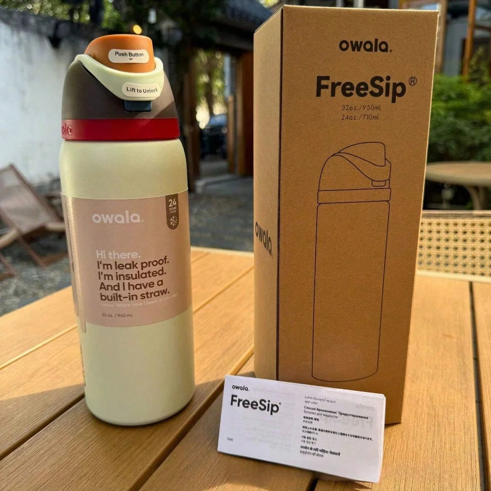 Owala Insulated Stainless Steel Water Bottle with Straw, Sports Water Bottle, Great for Travel 32 Oz,