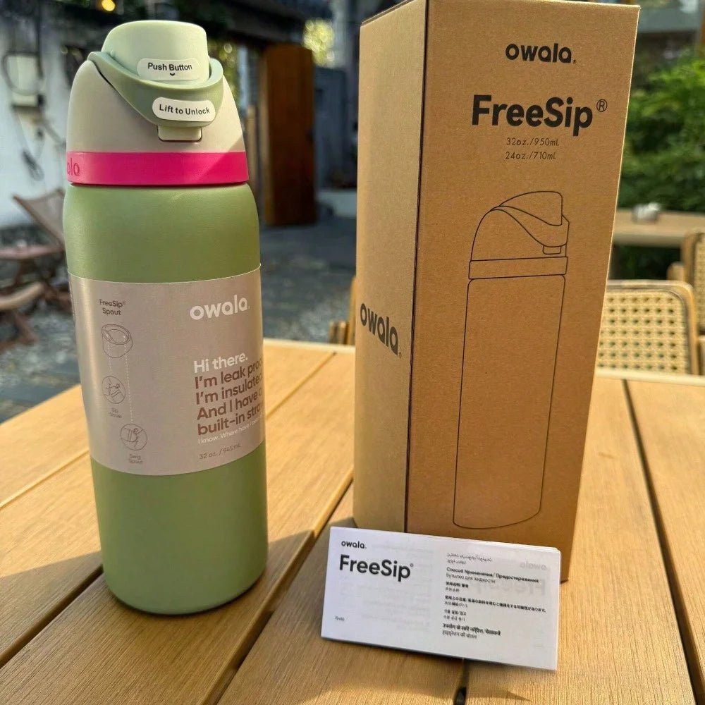 Owala Insulated Stainless Steel Water Bottle with Straw, Sports Water Bottle, Great for Travel 32 Oz,