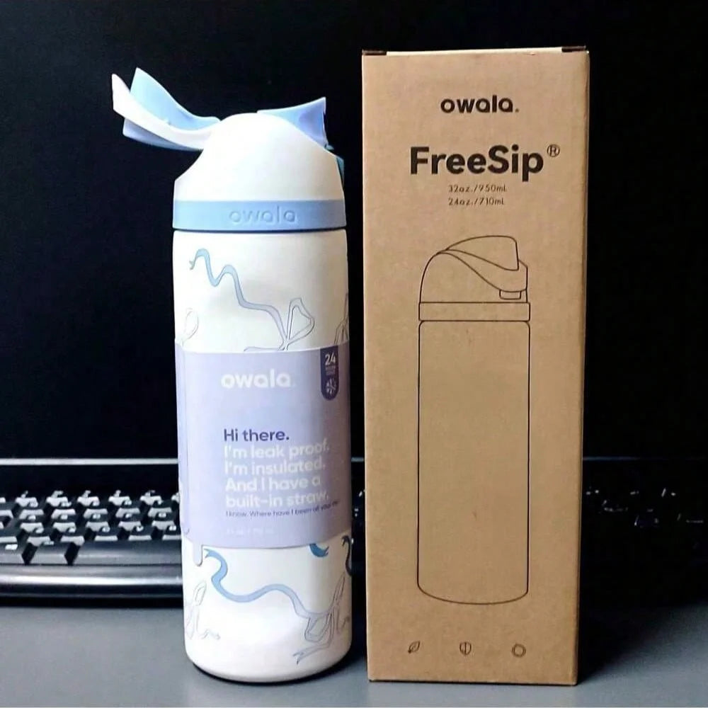 Owala Insulated Stainless Steel Water Bottle with Straw, Sports Water Bottle, Great for Travel 32 Oz,