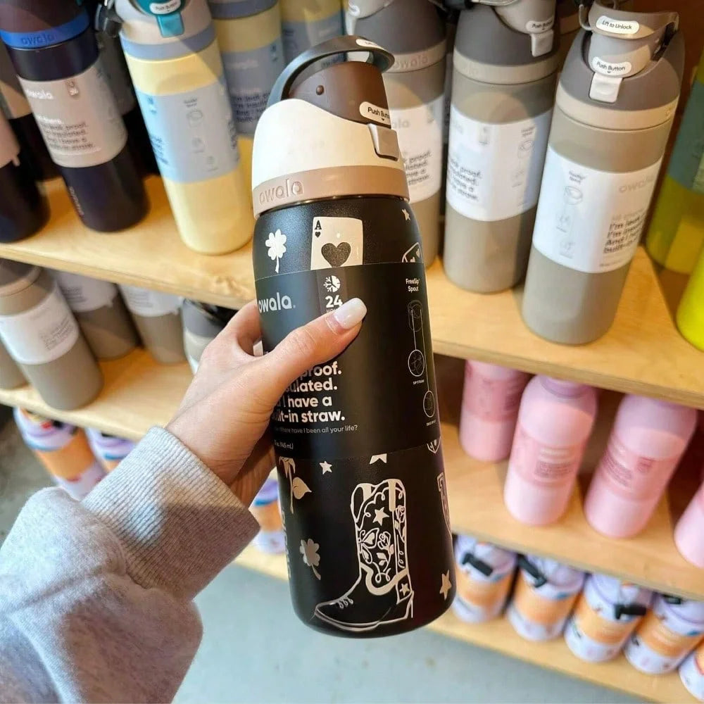 Owala Insulated Stainless Steel Water Bottle with Straw, Sports Water Bottle, Great for Travel 32 Oz,