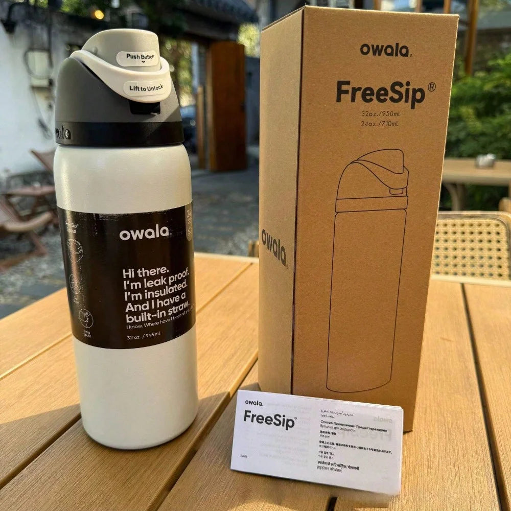 Owala Insulated Stainless Steel Water Bottle with Straw, Sports Water Bottle, Great for Travel 32 Oz,