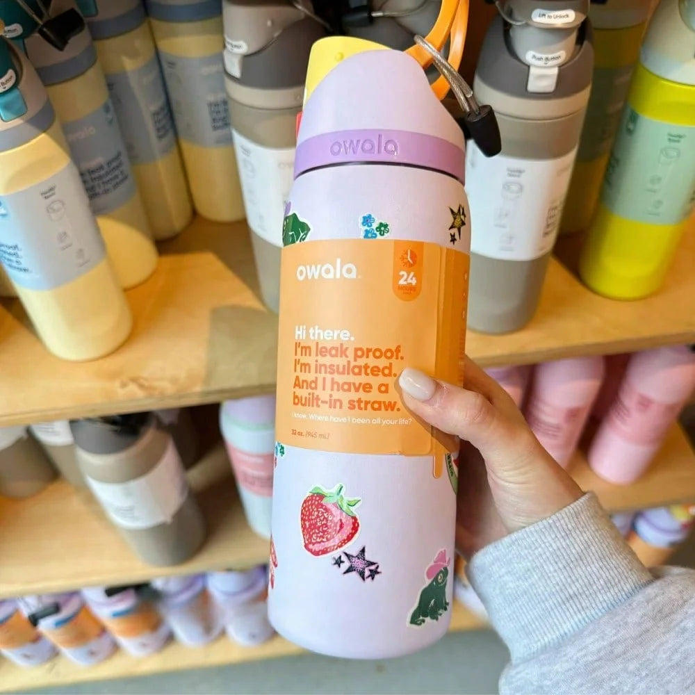 Owala Insulated Stainless Steel Water Bottle with Straw, Sports Water Bottle, Great for Travel 32 Oz,